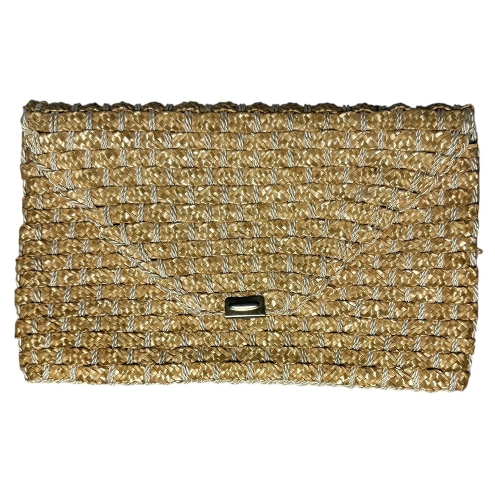 Vintage Woven Straw Clutch Purse